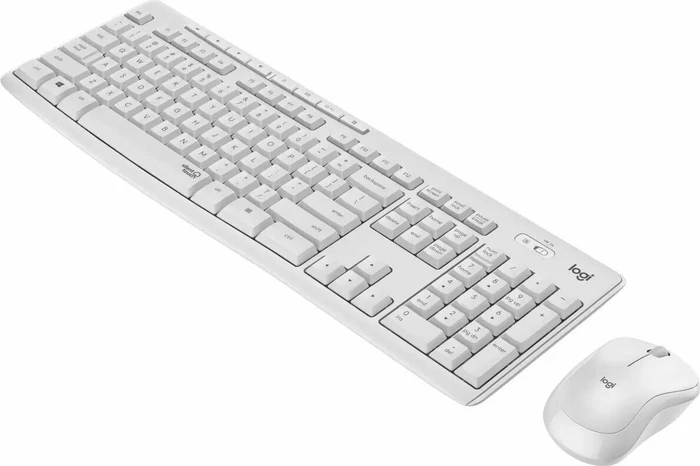 Logitech MK295 Silent Wireless Combo weiß, USB, DE