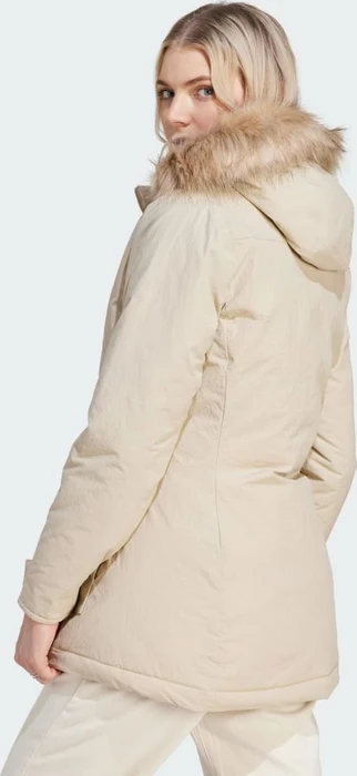 adidas Hooded Fur Mantel wonder beige (Damen)