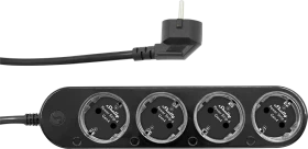 Shelly Power Strip 4 Gen4, 4-fach schwarz, 3500W, Typ F, Smart-Steckdosenleiste