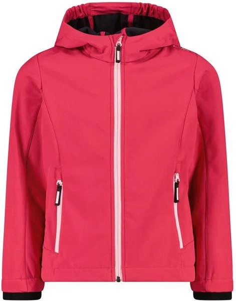 CMP Softshell Melange Fix Hood Funktionsjacke red carminio (Junior)
