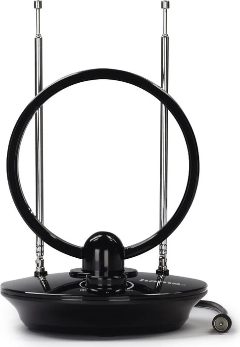 Hama DVB-T/DVB-T2-Zimmerantenne, Performance 35, ringförmig, aktiv, schwarz