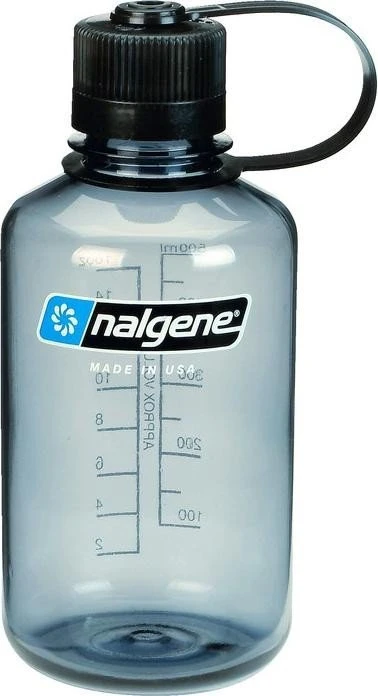 Nalgene Narrow Mouth Sustain Trinkflasche 473ml grau