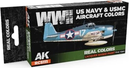 AK-Interactive 2nd Gen Real Colors WWII US Navy & USMC Aircraft Colors Farbset, 6-tlg.