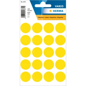 Herma Markierungspunkte 19mm gelb, 50 Blatt