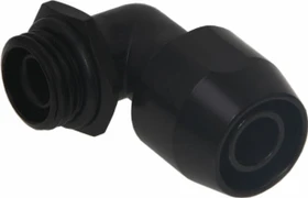 Alphacool HF Anschraubtülle TPV Metall G1/4" auf 12.7/7.6mm schwarz, 90°