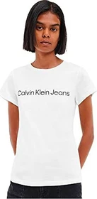 Calvin Klein Logo Slim Fit T-Shirt kurzarm bright white (Damen)