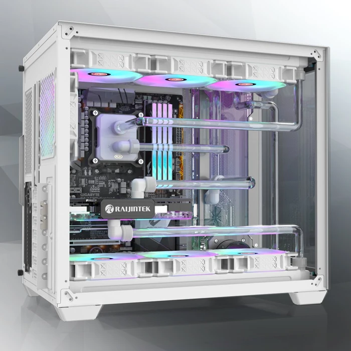 Raijintek Paean C7, weiß, Glasfenster