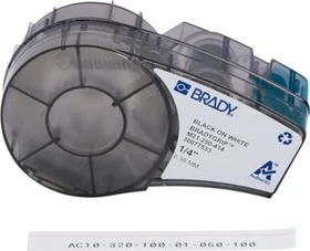 Brady BradyGrip Velcro tape Beschriftungsband, 6.4mm, schwarz/weiß
