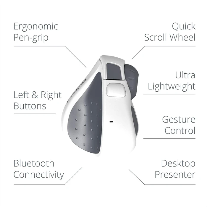 Swiftpoint PadPoint Premium Wireless iPad Mouse weiß/grau, USB/Bluetooth