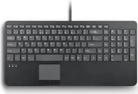 Perixx Periboard-534 Wired Compact Keyboard with Touchpad and USB Hubs, schwarz, USB, US (12188)