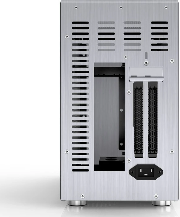 Jonsbo V10, silber, Glasfenster, Mini-ITX