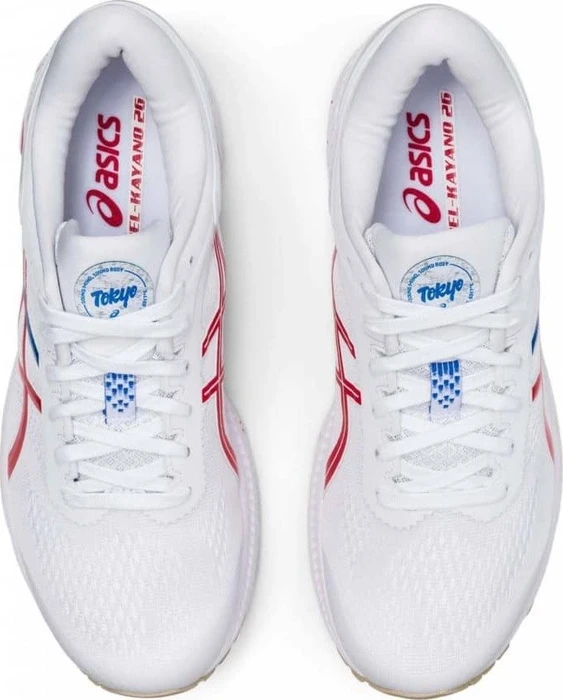 Asics Gel-Kayano 26 white/classic red (Herren)