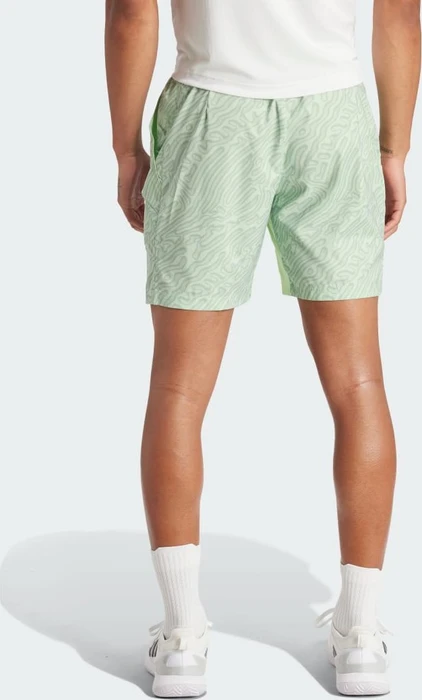 adidas Tennis Heat.RDY Pro Printed Ergo 7-Inch Tennis Hose kurz semi green spark/silver green (Herren)