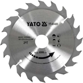Yato YT-60488 HM Kreissägeblatt 20Z, 190x2.2x30mm, 1 Stück