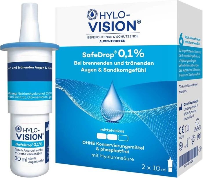 Hylo-Vision SafeDrop 0.1% Augentropfen, 20ml (2x 10ml)