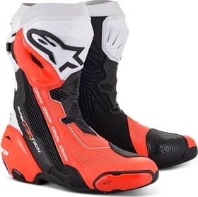 Alpinestars Supertech R Vented Motorradstiefel schwarz/weiß/rot