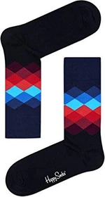 Happy Socks Faded Diamond Socken schwarz