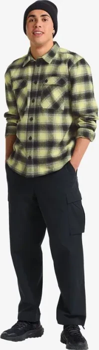 Jack Wolfskin Baja Flannel Hemd langarm check/lemon ice (Herren)