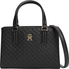 Tommy Hilfiger Crossbody-Tote-Bag mit TH-Monogramm Handtasche schwarz