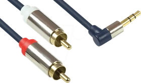 Good Connections 3.5mm Klinke gewinkelt/Composite Audio Kabel gerade 2m