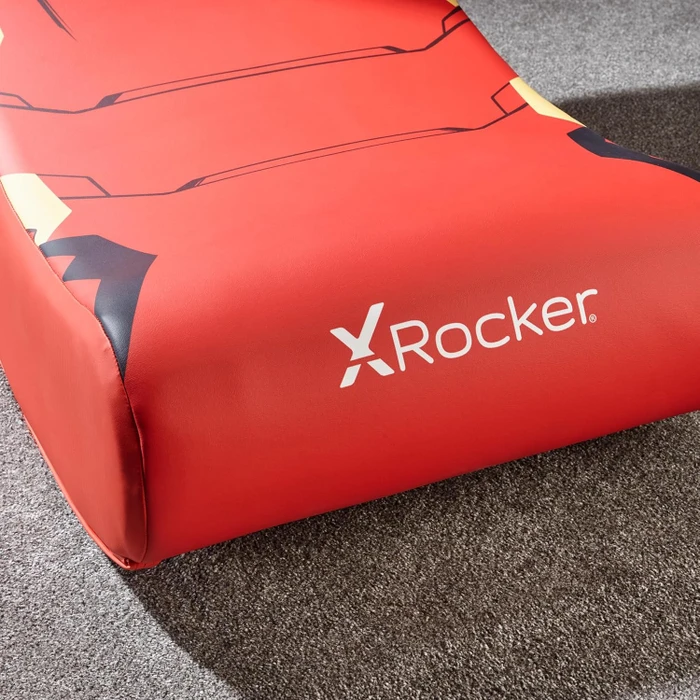 X Rocker Marvel Hero Video Rocker Gaming Bodensessel für Kinder/Jugendliche, Iron Man rot