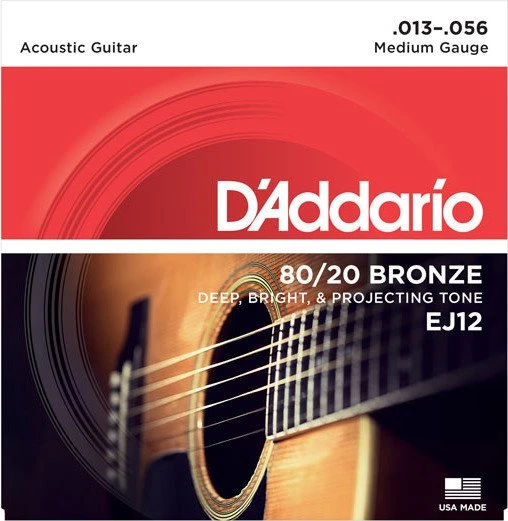 D'Addario 80/20 Bronze Medium 3-Pack