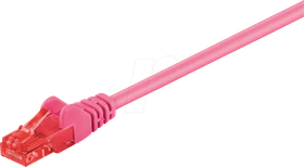 goobay Patchkabel, Cat6, U/UTP, RJ-45/RJ-45, 7.5m, rosa