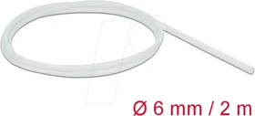 DeLOCK Schutzschlauch Glasfasergeflecht, 6mm, 2m, weiß