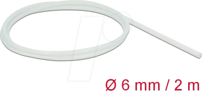 DeLOCK Schutzschlauch Glasfasergeflecht, 6mm, 2m, weiß