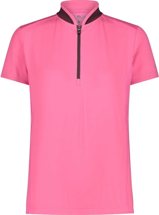 CMP Bike T Half Zip Trikot kurzarm rosa fluo (Damen)