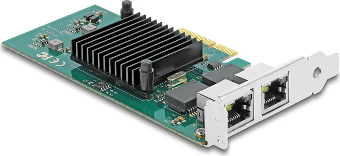 DeLOCK Gigabit LAN-Adapter, 2x RJ-45, PCIe 2.0 x4