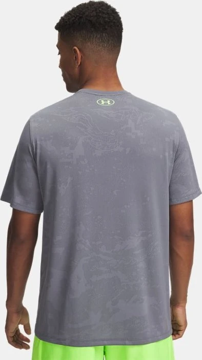 Under Armour Tech Vent Jacquard Funktionsshirt kurzarm castlerock/hyper green (Herren)