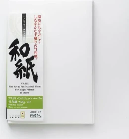 Awagami Bamboo Kunstdruckpapier matt naturweiß, A3, 250g/m², 10 Blatt