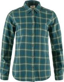 Fjällräven Övik Flannel Hemd langarm deep sea/deep patina (Damen)