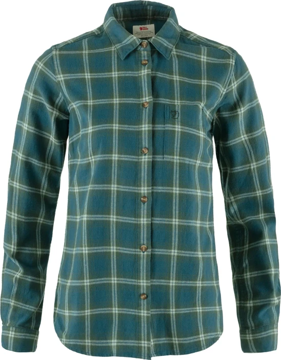 Fjällräven Övik Flannel Hemd langarm deep sea/deep patina (Damen)