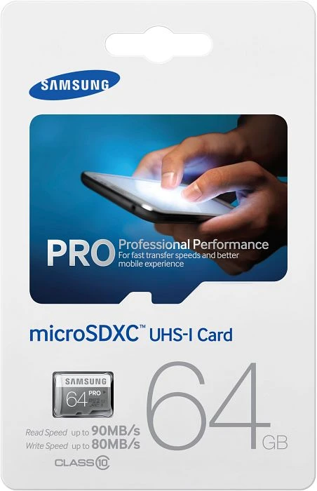 Samsung PRO R90/W50 64GB Kit, UHS-I, Class 10