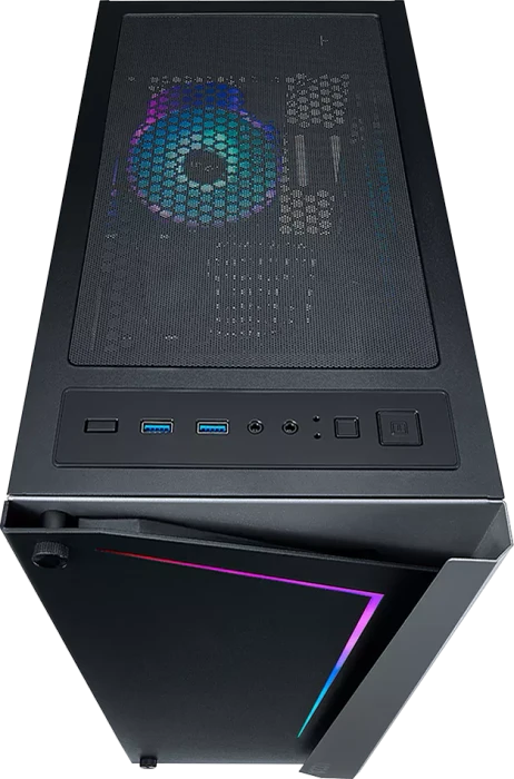 AZZA Apollo 430 DF2, schwarz, Glasfenster
