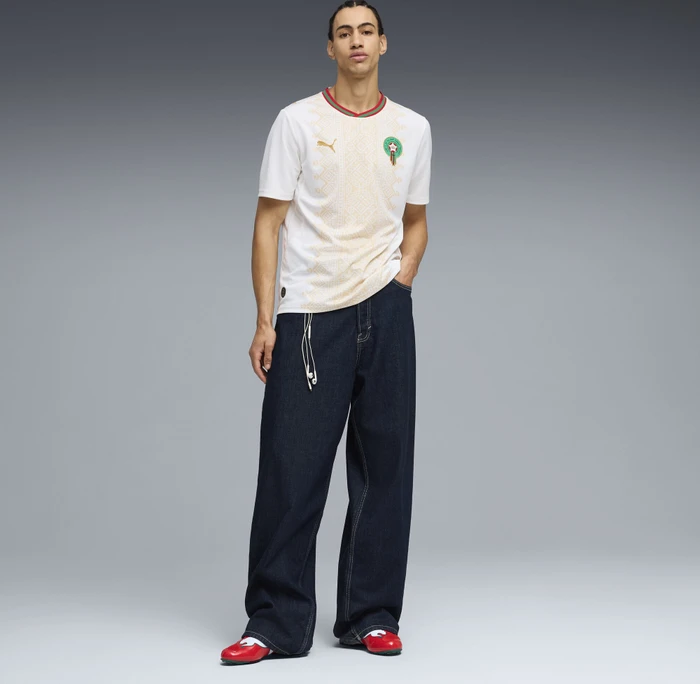 Puma FIFA WM 2026 Marokko Authentic Auswärtstrikot kurzarm puma white/victory gold (Herren)