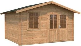 Palmako Klara 10.4m² Gartenhaus hellbraun tauchgrundiert