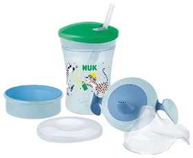 NUK Trinklern-Set, zebra grün/blau