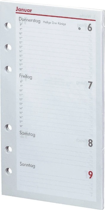 bsb-obpacher Kalender Kompakt Ersatzeinlage Wochenansicht 2025, A6