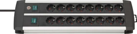 Brennenstuhl Premium-Alu-Line, 2x Schalter, 16-fach, 3m