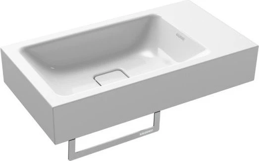 Kaldewei Puro 3162 Wandwaschtisch 55x30x10cm, mit Hahnloch links, warm grey 10