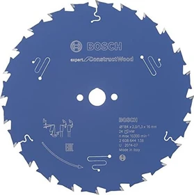 Bosch Professional Expert for Construct Wood Kreissägeblatt 24Z, 184x1.3x16mm, 1 Stück