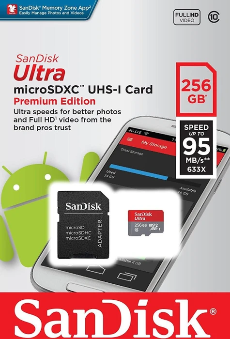 SanDisk Ultra R95 256GB Kit, UHS-I, Class 10
