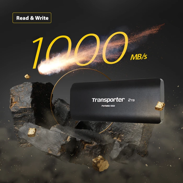 Patriot Transporter Portable SSD, 4TB, USB-C 3.1