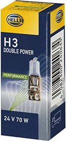 Hella Halogen Double Power 24V H3 70W, 1er-Pack