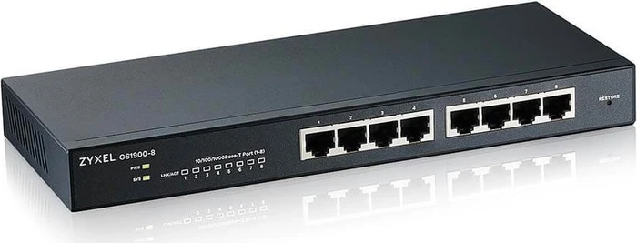 Zyxel GS1900 Desktop Gigabit Smart Switch, 8x RJ-45