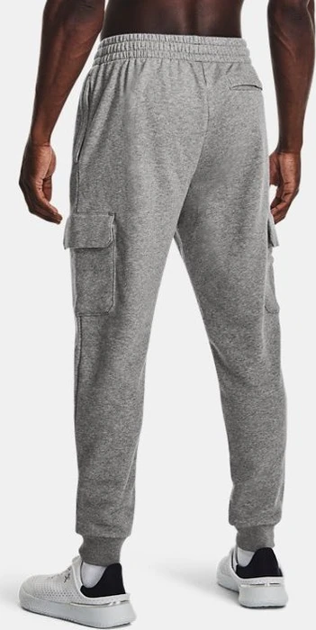 Under Armour Rival Fleece Cargo Trainingshose lang castlerock light heather/weiß (Herren)
