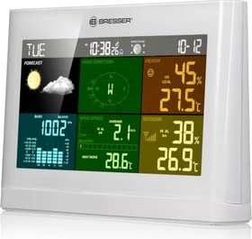 Bresser Comfort WetterCenter 5in1 Funkwetterstation weiß, digital